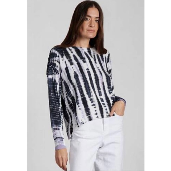 🎉Sanctuary Sunsetter Tie Dye Sweater, Women’s Sz Med, Purple/Lavender/Bla… - Picture 1 of 7